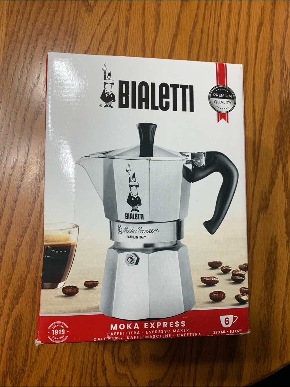 Bialetti Moka Express espresso maker. Brand new!